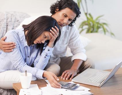 Couple stressed about debt