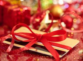 gift card with ribbon