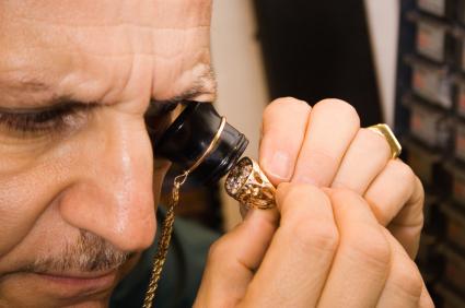 Determining the value of a ring.