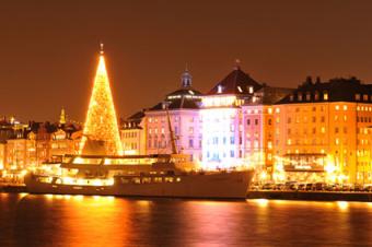 Cruise ships in Stockholm at Christmas