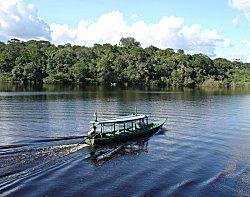 Boat on the Amazon River