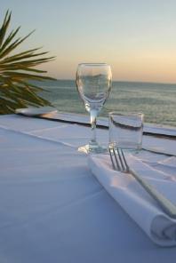 wine glass on table