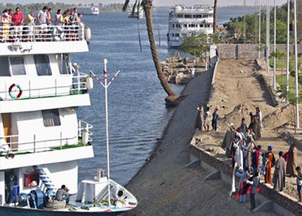 Cruise ship on River Nile