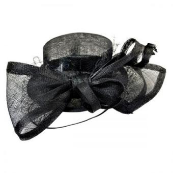 Conner Bow and Lace Mini Top Hat Fascinator