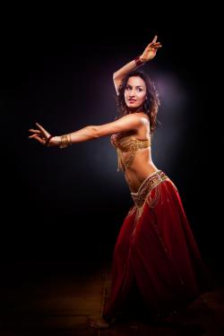 A middle eastern dancer
