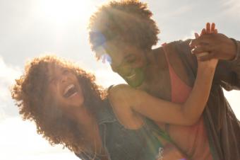 Couple laughing