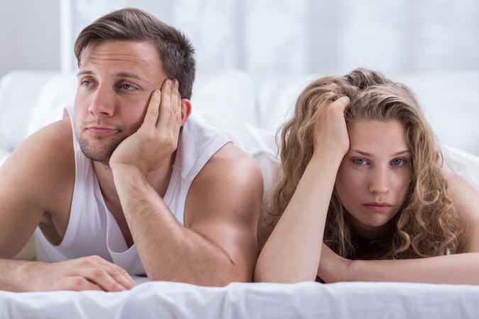 Couple having problems in bedroom