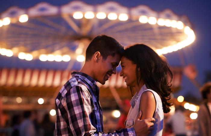 Couple on a romantic date