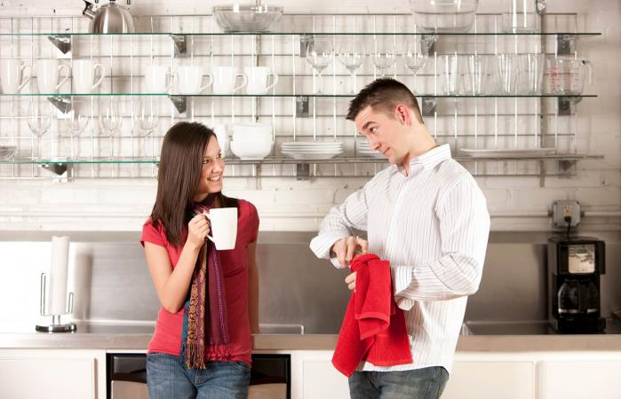 Couple communicating with each other