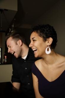 Happy couple laughing
