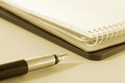 Fountain pen with notepads