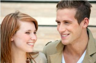 Couple chatting