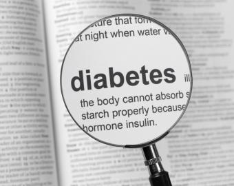 Diabetes definition under magnifying glass