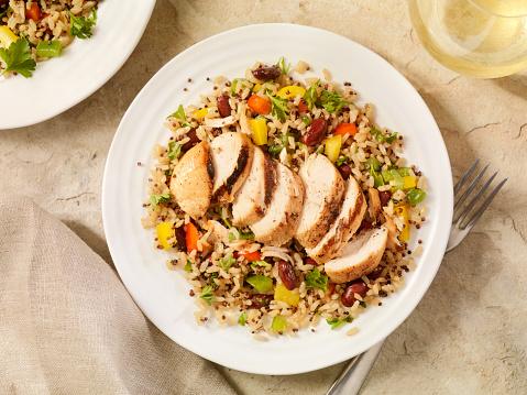 Chicken with Quinoa and Brown Rice