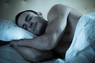 Athlete sleeping