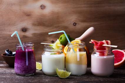 yogurt fruit smoothies