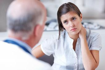 Patient consulting doctor about nerve pain