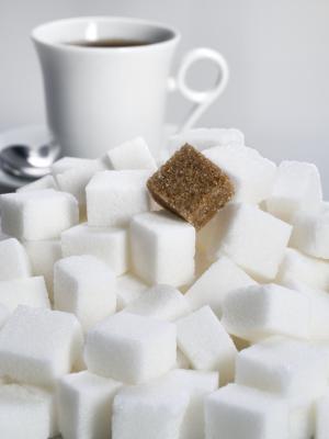 Coffee and sugar cubes