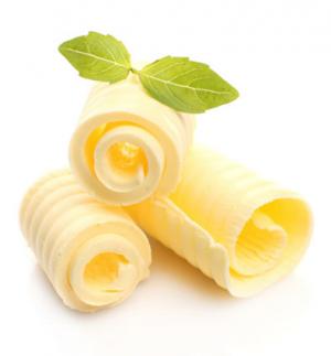 Curls of fresh butter