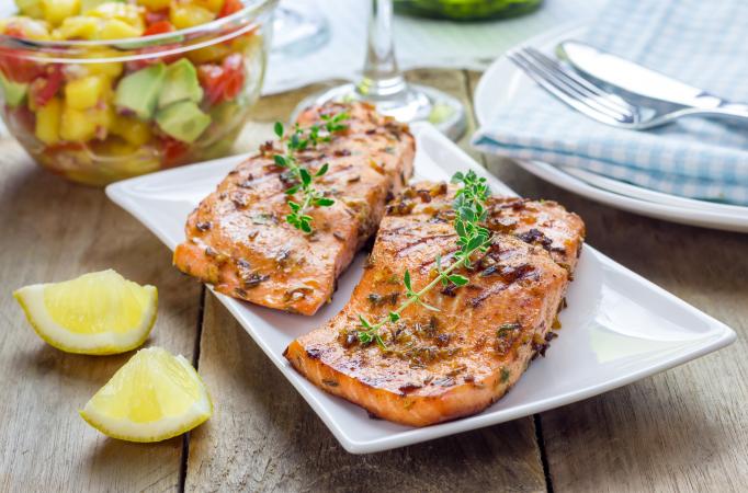 Baked salmon