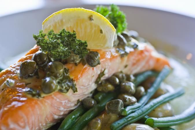 salmon with capers and lemon