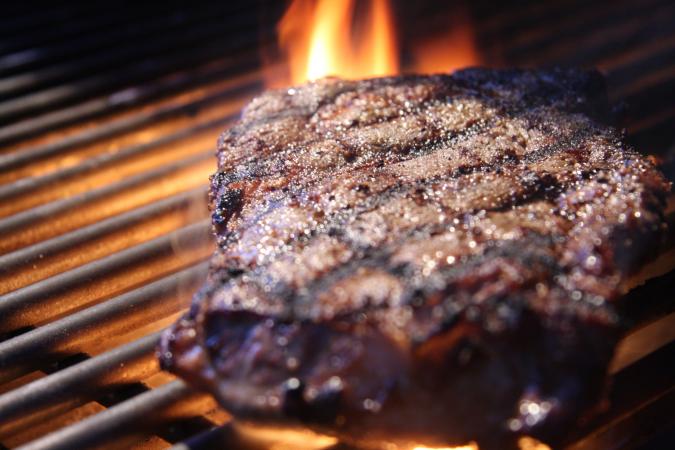 Flame grilled steak