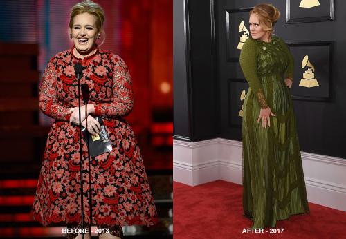 Adele's Weight Loss Strategies and Success 2 Adele before 2013 and after 2017