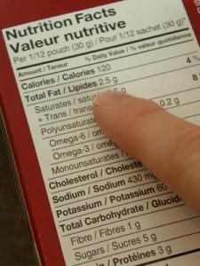 Reading food labels