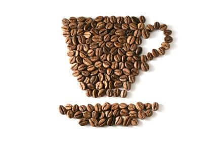 coffee cup made of beans