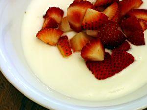 Strawberries and yogurt
