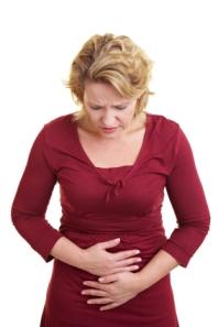 Woman with bowel discomfort