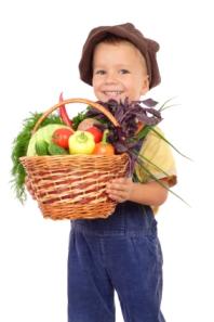 Boy with produce