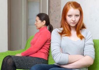 Teenager and parent in disagreement