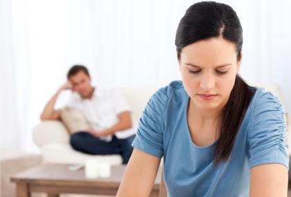 couple thinking about divorce