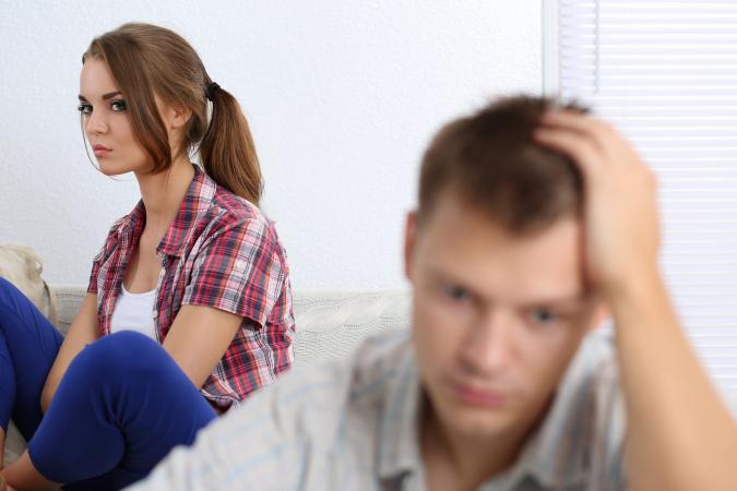 unhappy couple