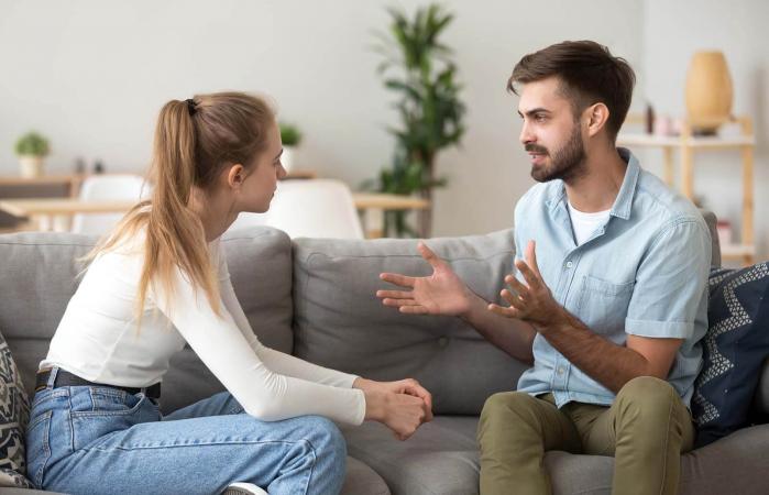 couple having a serious discussion