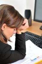 Woman Sitting at Computer