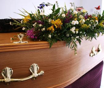 soldiers coffin top view