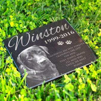 Personalized Dog Memorial with Photo Free Engraving