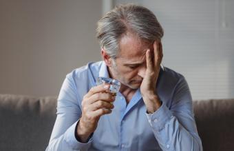 Man drinking whiskey