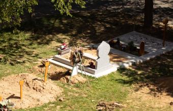 New grave in Muslim cemetery 