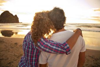 Friends looking at the sea