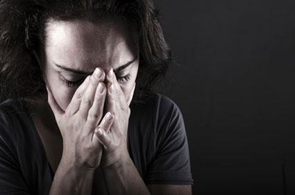 Woman feeling grief