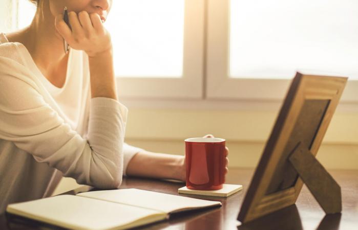 woman writing poem
