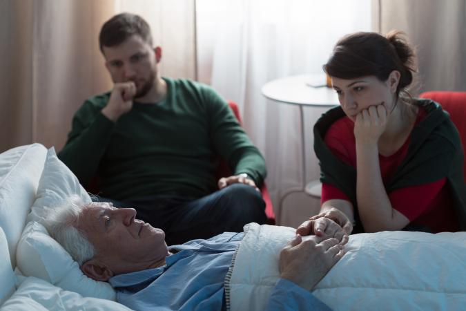 Family at deathbed