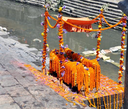 Cremation preparation for Hindu funeral