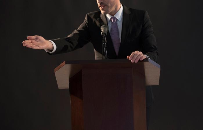 Man giving speech
