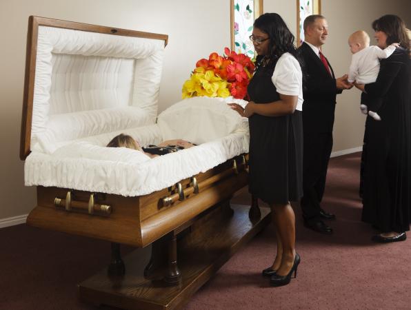 Visitation at a funeral home