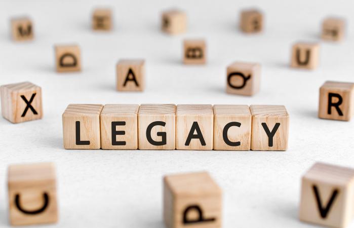 Legacy - words from wooden blocks