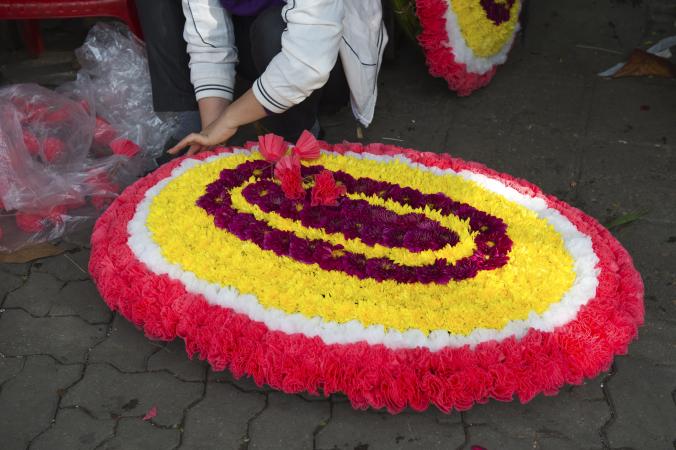 Vietnamese funeral wreath